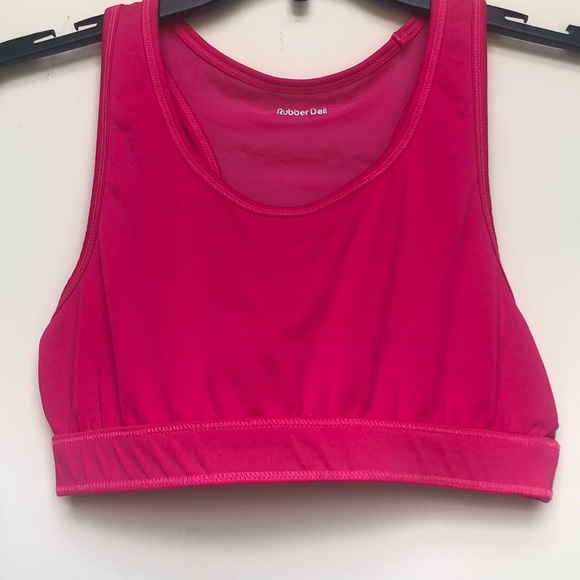 Urban Outfitters Other - RUBBER DOLL PINK MESH SPORTS BRA